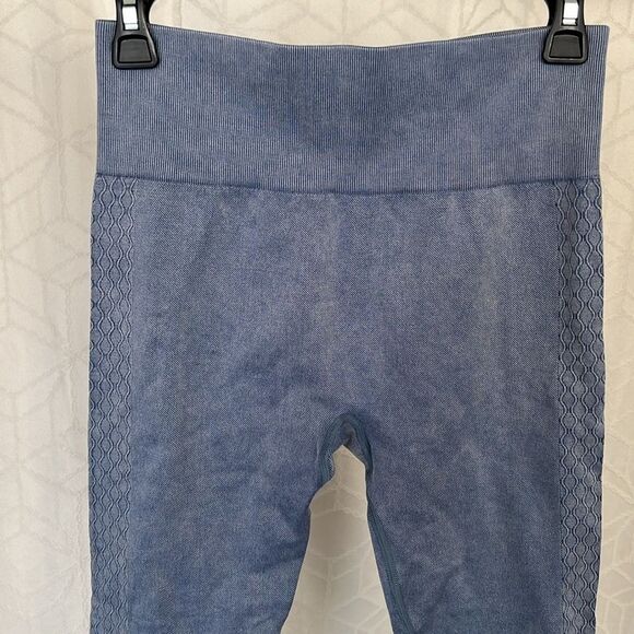 Mono B Women’s Leggings - Acid Wash Blue - Picture 2 of 5